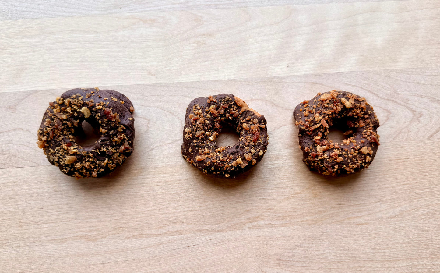 Peanut Butter Bacon Doughnuts