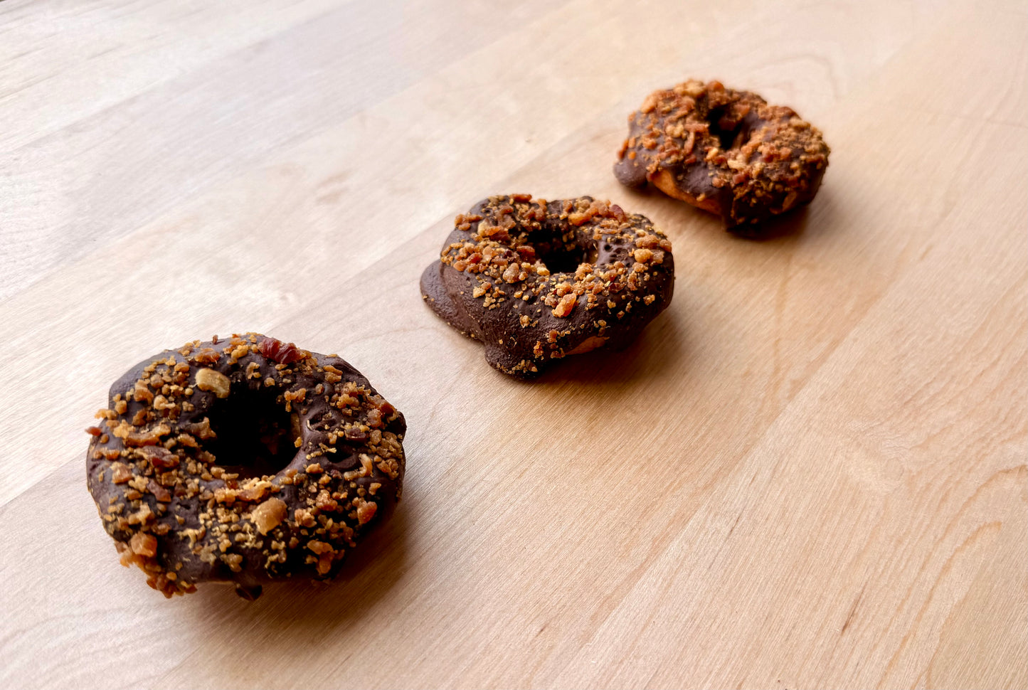 Peanut Butter Bacon Doughnuts