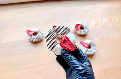 Chocolate Covered Strawberry Doughnuts