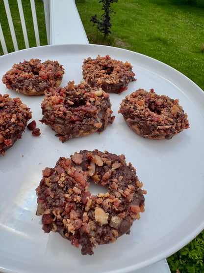 Peanut Butter Bacon Doughnuts