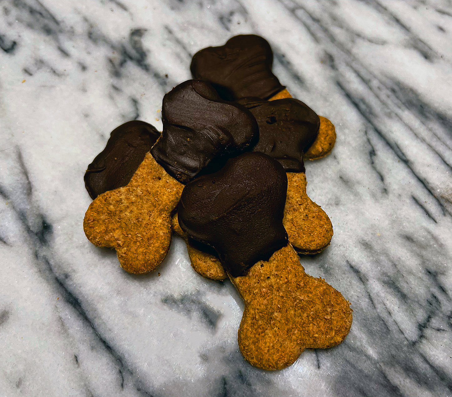 Carob Coated Peanut Butter Biscuits