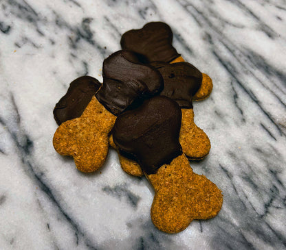 Carob Coated Peanut Butter Biscuits
